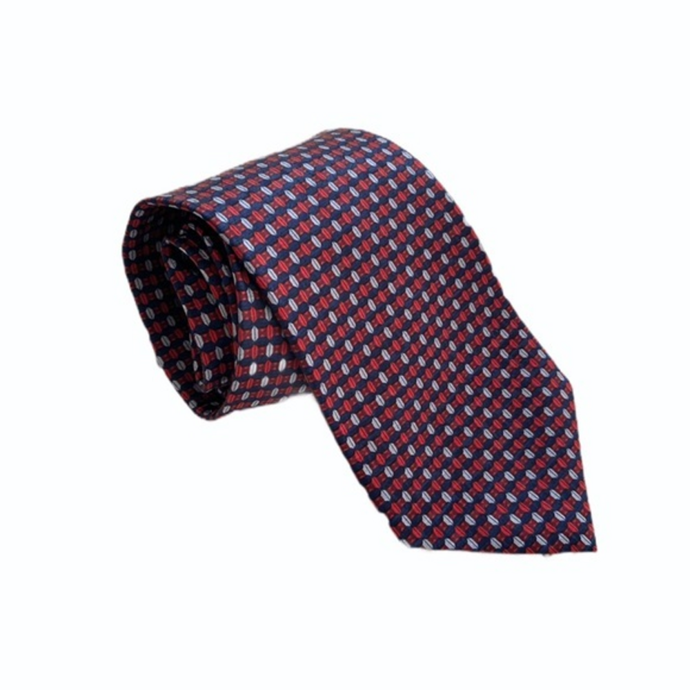 Pierre Balmain Silk Extra Long Red & Blue‎ Tie